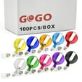 thumbnail image 1 of GOGO 100PCS Secure Retractable Badge Holder ID Reel Clip On Card-Transparent Assorted, 1 of 6