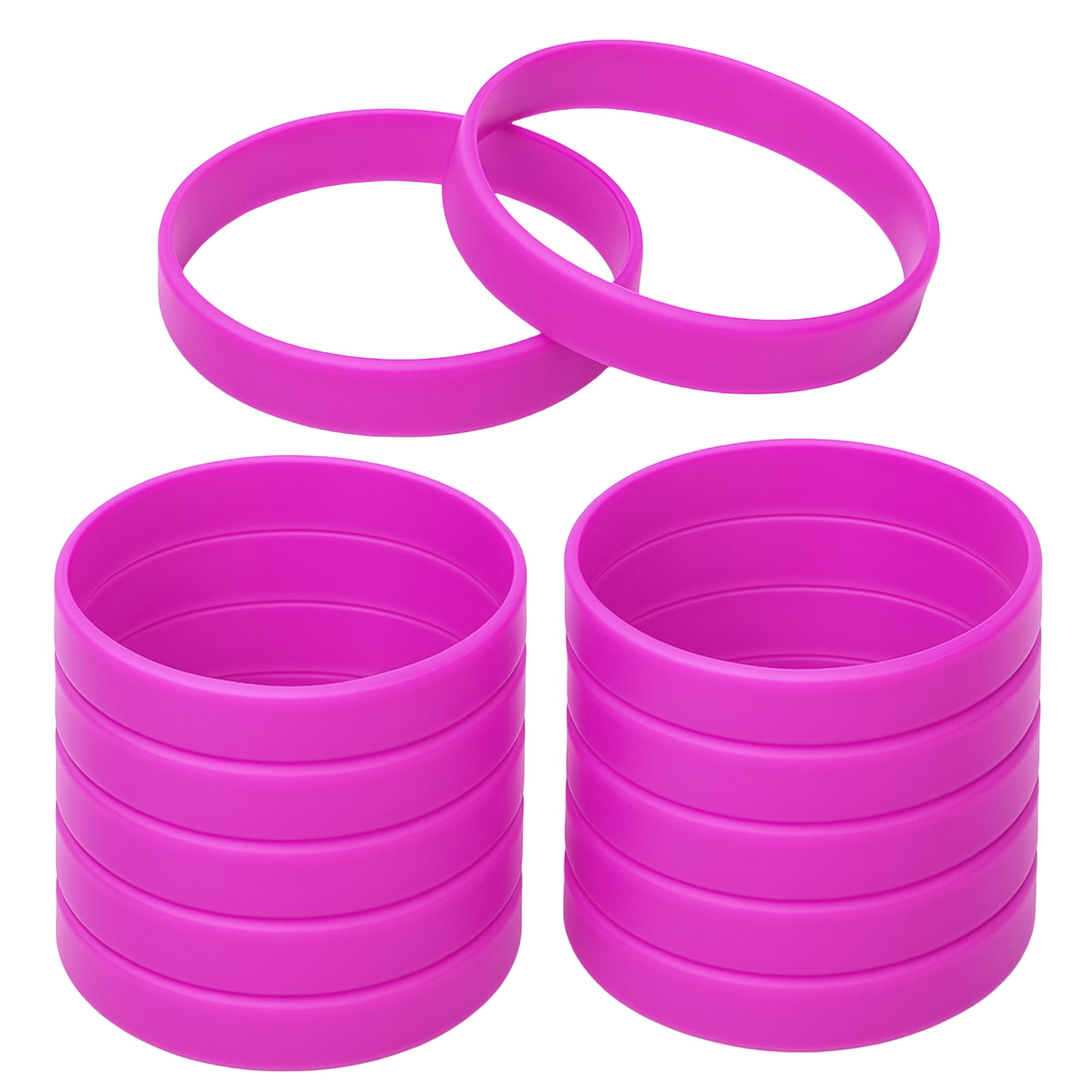 Lot De 12 Bracelets Silicone Enfants - Couleurs Variées - élastiques Doux - 7 Pouces - Cadeaux Fête, Anniversaire, Jeux