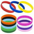thumbnail image 1 of GOGO 12 Pcs Adult Rubber Bracelets, Silicone Wristbands, Party Accessories - Mixed Colors, 1 of 6