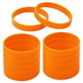 thumbnail image 1 of GOGO 12 Pcs Adult Rubber Bracelets, Silicone Wristbands, Party Accessories - Orange, 1 of 7