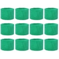 thumbnail image 1 of GOGO 12 Pieces Wrist Sweatbands for Children, 3" x 2-1/8" Sports Wristband - Green, 1 of 6