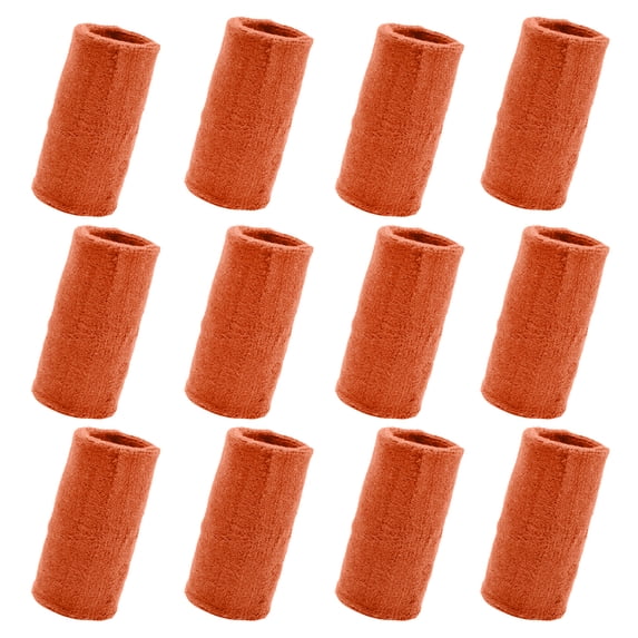 GOGO 12Pcs 6 Inch Wrist Sweatband Wristbands for Football Basketball Running Orange