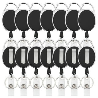 5 Pack - Translucent Badge Reel Holders with Alligator Swivel Clip -  Retractable Plastic Round Zip Reels - Cute Retracting Lanyards for Office  Name