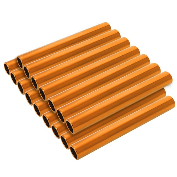 GOGO 16 Pcs Standard Size Aluminum Relay Batons For Track & Field-Orange