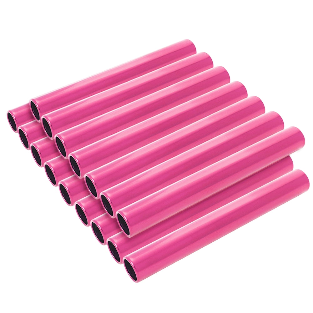 GOGO 16 Pcs Standard Size Aluminum Relay Batons For Track & Field-Pink