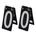 thumbnail image 1 of GOGO 2 Sets Tennis Score Keeper, 0-9 Double Sides, 2.5 x 5 inch, Plastic Black Card with White Number, 1 of 6