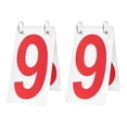 thumbnail image 1 of GOGO 2 Sets Waterproof Flip Scoreboard Numbers, 4 x 7 inch, Visible Red Number 0-9 Double Sides, 1 of 6