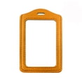 thumbnail image 1 of GOGO 20Pcs 2-Sided Clear PU Leather Badge Holder Standard Credit Card Size-Orange-20 Packs, 1 of 7