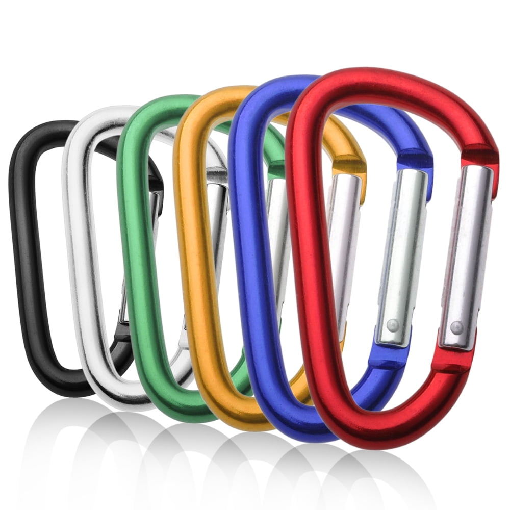 GOGO 240Pcs Carabiners Keychain Clip Wholesale, 3 Inch Heavy Duty Metal Spring Snap Carabiner Hook-Assorted