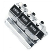 GOGO 3-Unit Metal Tally Counter, Digit Number Desktop Mechanical Counter, Resettable Triple-unit Bank Counter