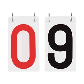 GOGO 30 Sets Score Replacement Cards, 0-9 Number Book, 3 1/8" x 5 1/2"-Red / Black
