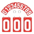 thumbnail image 1 of GOGO 4 Sets Number Cards, PVC Portable 0-9 Flip Scorekeeper, 3-1/8" x 5-1/2" - Red, 1 of 7