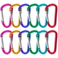 thumbnail image 1 of GOGO 48Pcs Carabiner 3-Inch Keychain Clip, D Shape Aluminum Metal Carabiner Hook, 1 of 7