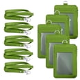 thumbnail image 1 of GOGO 5 Packs PU Leather Credit Card ID Badge Holder with Side Zipper Pocket and Detachable Neck Lanyard, 1 of 7