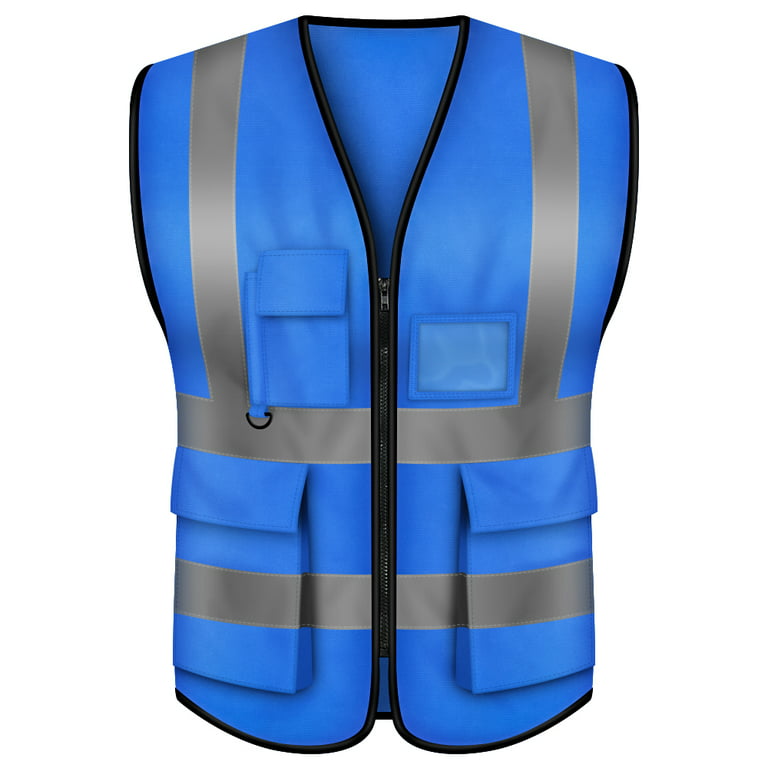 High Visibility Reflective Royal Blue and Safety Yellow Bike Jersey
