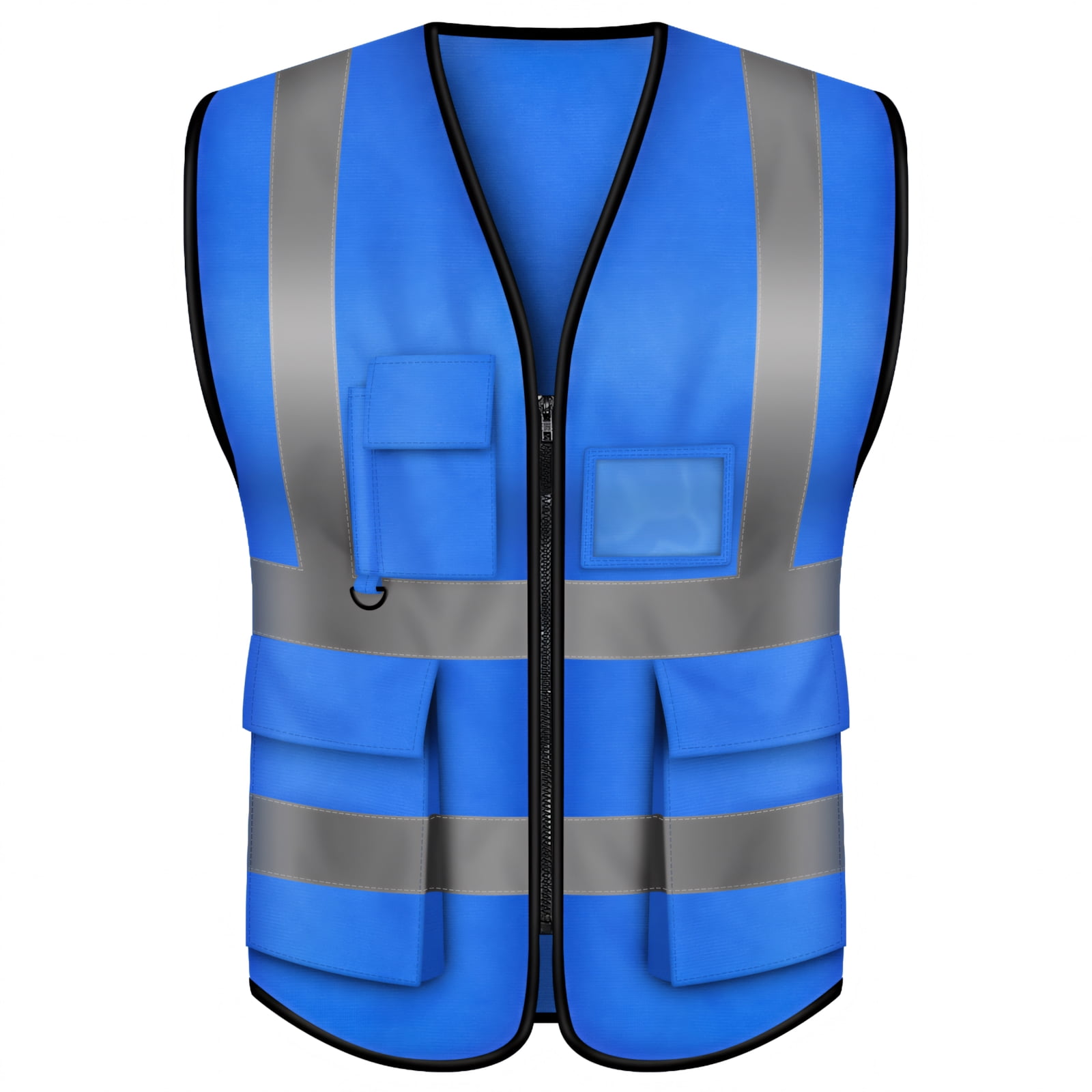 Dib Safety Reflective Vest High Visibility With Pockets And Zipper - Navy, Size L - View #8