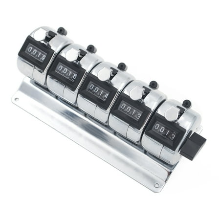 GOGO 5-Unit Tally Counter, Desk Mount Stand Lap Counter, Multiple-unit Bank Counter for Sport Activities