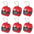 thumbnail image 1 of GOGO 6 Pcs Plastic Hand Tally Counter, 4 Digit Number Handheld Clicker, Manual Mechanical Lap Counter, for Sport Event Training, 1 of 7