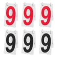 thumbnail image 1 of GOGO 6 Sets Baseball Scoreboard Numbers, 4 x 7 inch Plastic Card, Red & Black Number, 0-9 Double Sides, 1 of 6