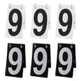 thumbnail image 1 of GOGO 6 Sets Baseball Scoreboard Numbers, 4 x 7 inch Plastic White & Black Card, 0-9 Double Sides, 1 of 6