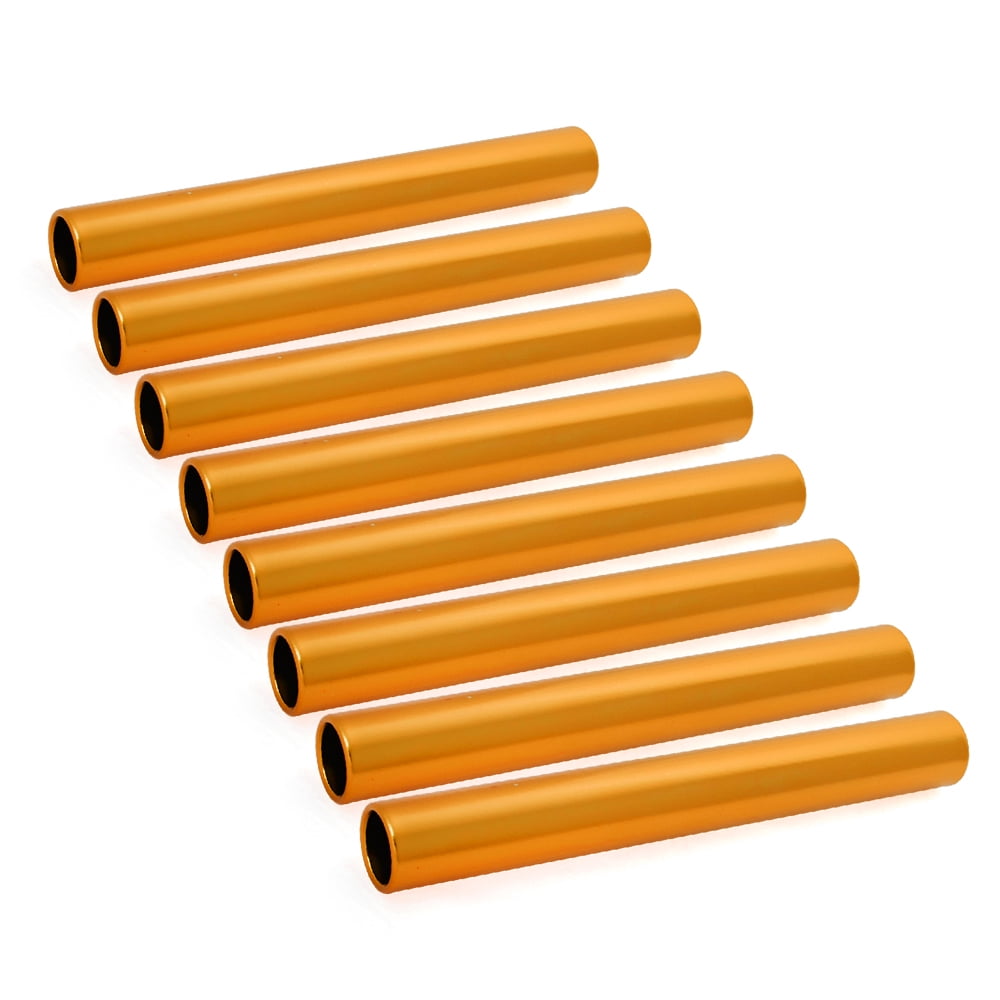 GOGO 8 Pieces Official Aluminum Track & Field Races Relay Batons-Orange
