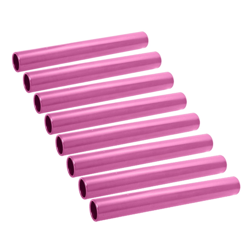 GOGO 8 Pieces Official Aluminum Track & Field Races Relay Batons-Pink