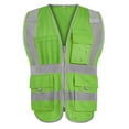 thumbnail image 1 of GOGO 9 Pockets High Visibility Zipper Front Safety Vest With Reflective Strips, Meets ANSI Standards, 1 of 8