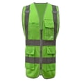 thumbnail image 1 of GOGO 9 Pockets High Visibility Zipper Front Safety Vest With Reflective Strips, Meets ANSI Standards, 1 of 8