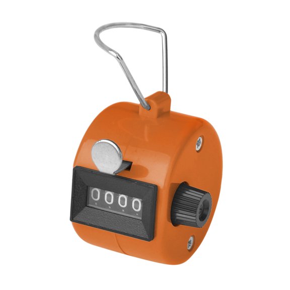 GOGO ABS Handheld Tally Counter, 4 Digit Display Clicker, for Sport Events Coach - Orange