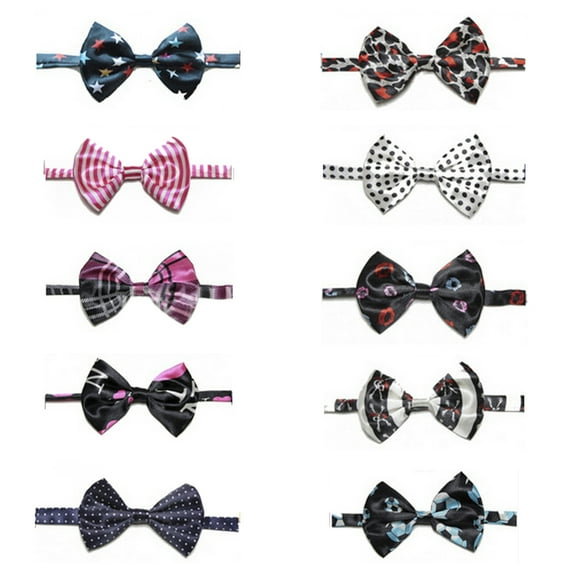 GOGO Christmas Festival Pet Bow Tie Collar, Dog Grooming Accessories, 10 Pcs Assorted-Set 3