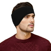 GOGO Double Layer Micro-Fleece Headband, Ear Cover Warm Head Band - Black