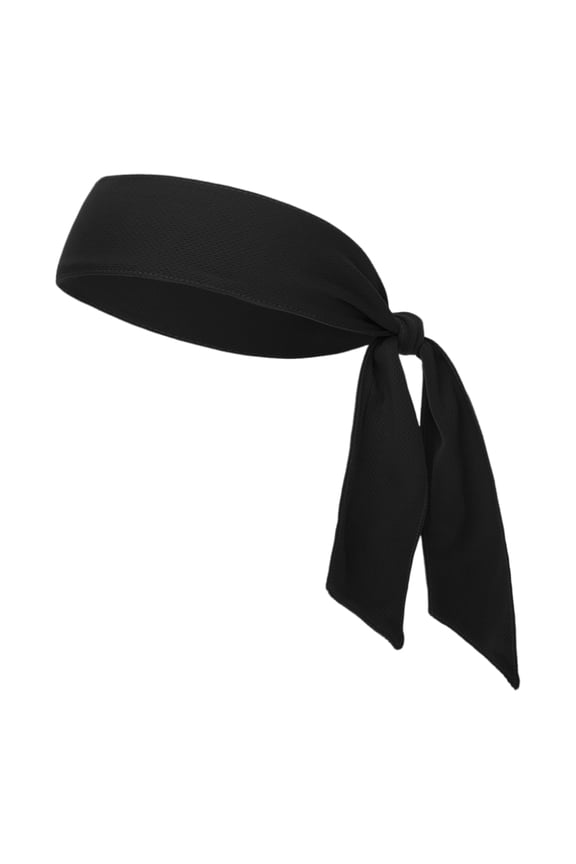 Head Tie, Tie Back Mesh Headband, Tennis Head Band 1 Black