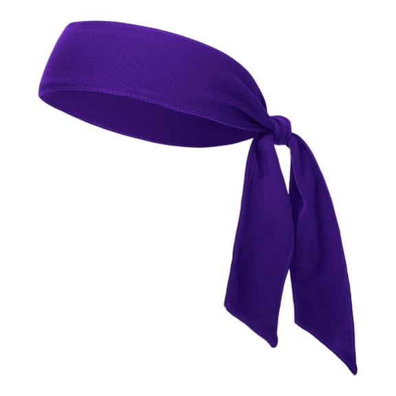 GOGO Head Tie, Tie Back Mesh Headband, Tennis Head Band - Purple