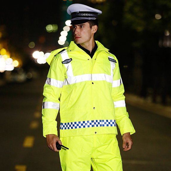 GOGO Hi Viz Safety Jacket, Heavy Duty Front Zipper Reflective Hoodie, Meets ANSI Standards-Yellow-XL