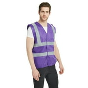 GOGO Industrial Safety Vest with Reflective Stripes, ANSI/ ISEA Standard-Purple-3XL
