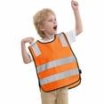 thumbnail image 1 of GOGO Kid Reflective Running Vest / Safety Vests With Elastic Waistband, Preschool Uniforms-neonOrange-CHILD, 1 of 8