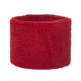 thumbnail image 1 of GOGO Kids Wristbands, 3" x 2-1/8" Elastic Athletic Cotton Sweatbands for Sports - Red, 1 of 6