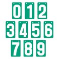 thumbnail image 1 of GOGO Number Score Cards, Set of 0-9, Green 3-1/8" x 5-1/2" Thick PVC Cards (Rings Not Included), 1 of 7