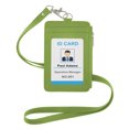 thumbnail image 1 of GOGO PU Leather Credit Card ID Badge Holder with Side Zipper Pocket and Detachable Neck Lanyard, 1 of 7