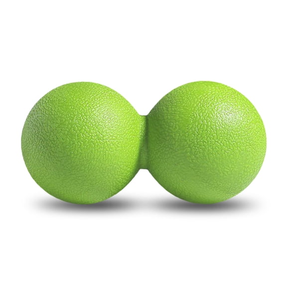 GOGO Peanut Massage Ball for Myofascial Release, Green Double Lacrosse Fascia Balls for Back Feet Trigger Point Therapy, Deep Tissue