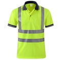 thumbnail image 1 of GOGO Polo Shirt Hi Vis Short Sleeve Safety Shirt with Reflective Strips-Yellow-S, 1 of 8