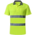 thumbnail image 1 of GOGO Safety Polo Shirt Reflective High Visibility Short Sleeve Pocket Tee-Yellow-2XL, 1 of 7