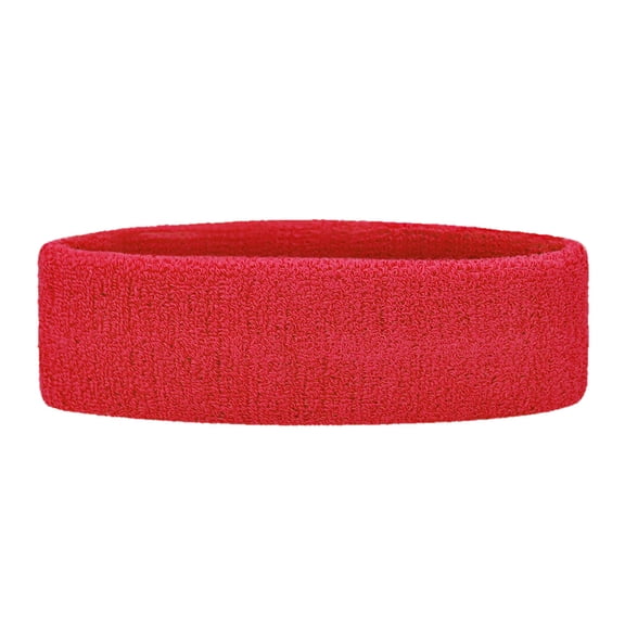 GOGO Sports Headband Sweatband Athletic Terry Cloth Head Band Red