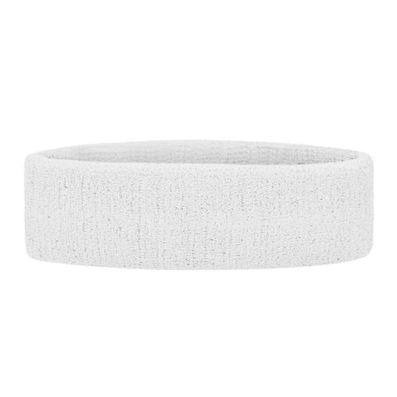 GOGO Sports Headband Sweatband Athletic Terry Cloth Head Band White
