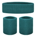 thumbnail image 1 of GOGO Sweatband Set Sports Athletic Exercise Headband Wristband Set Dark Teal, 1 of 8