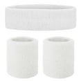 thumbnail image 1 of GOGO Sweatband Set Sports Athletic Exercise Headband Wristband Set White, 1 of 8