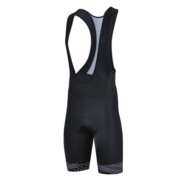 GOGO TEAM Men's Cycling Bib Shorts 3D Padded Bicycle Biking Bib Tights UPF 50+-Black with White-2XL