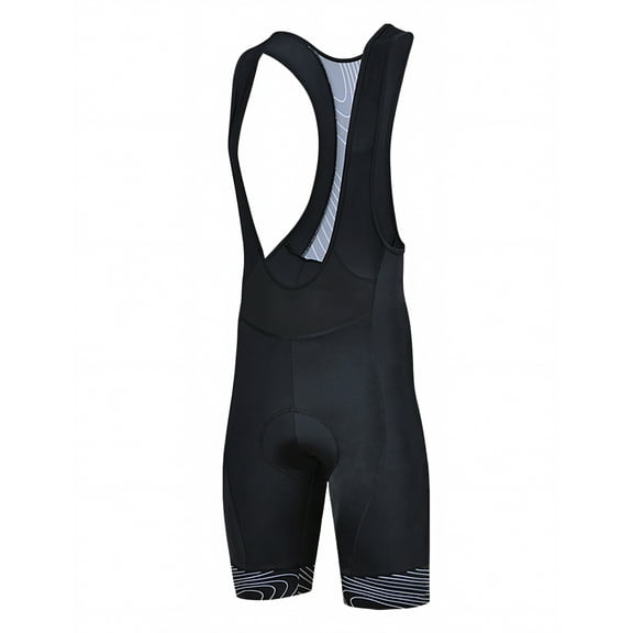 GOGO TEAM Men's Cycling Bib Shorts 3D Padded Bicycle Biking Bib Tights UPF 50+-Black with White-S