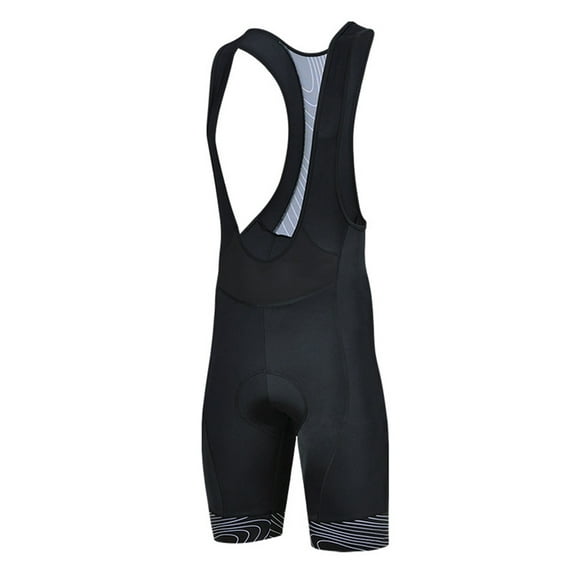 GOGO TEAM Men's Cycling Bib Shorts 3D Padded Bicycle Biking Bib Tights UPF 50+-Black with White-XL