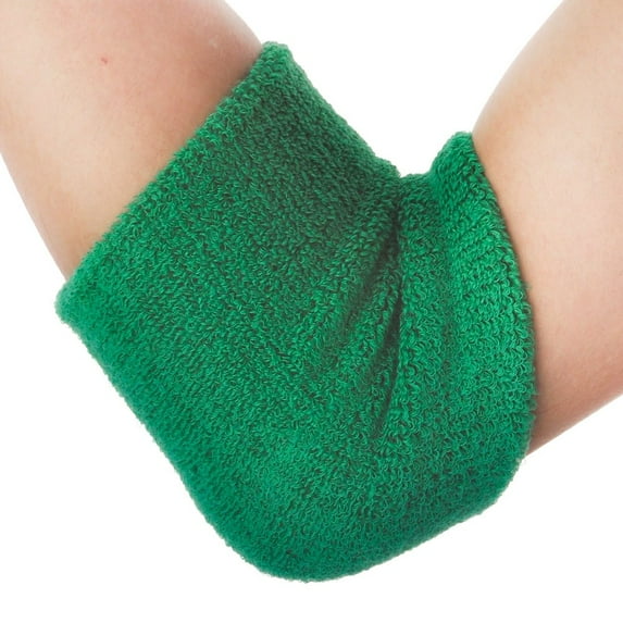 GOGO Terry Cloth Thick Arm Sweatband, 6" Long Wristband Armband Green